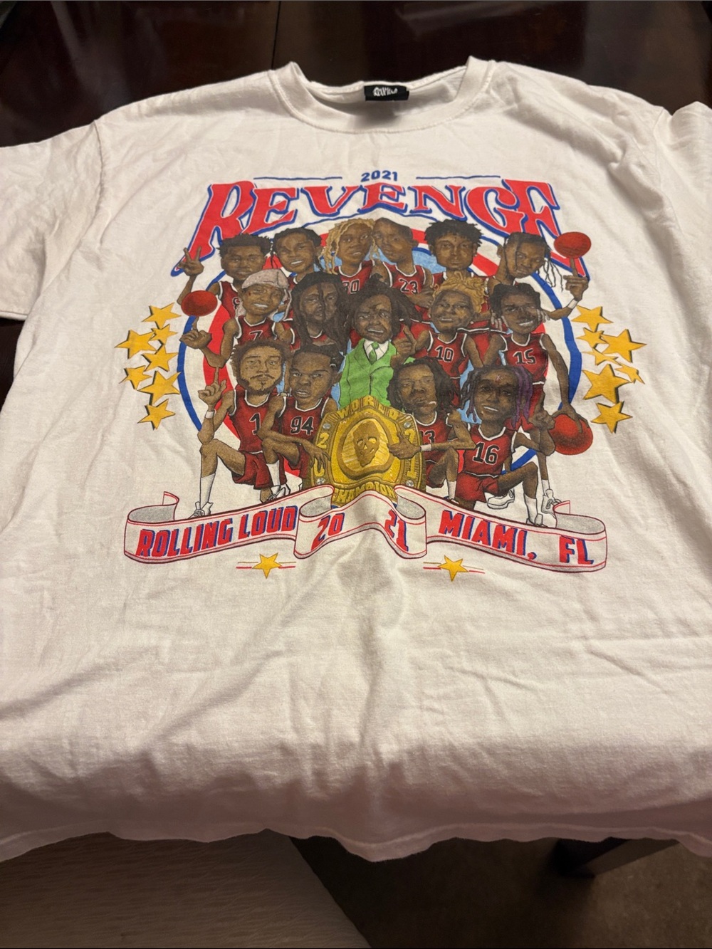 Revenge Graphic White T-Shirt - Rolling Loud Miami 2021